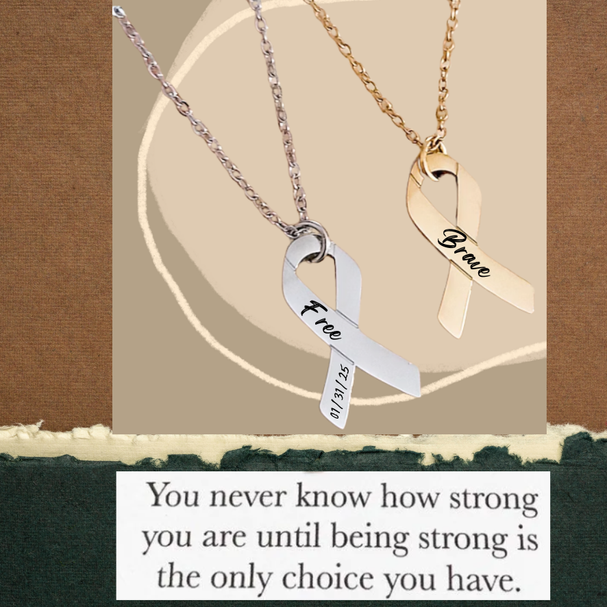 Cancer Awareness Ribbon Necklace