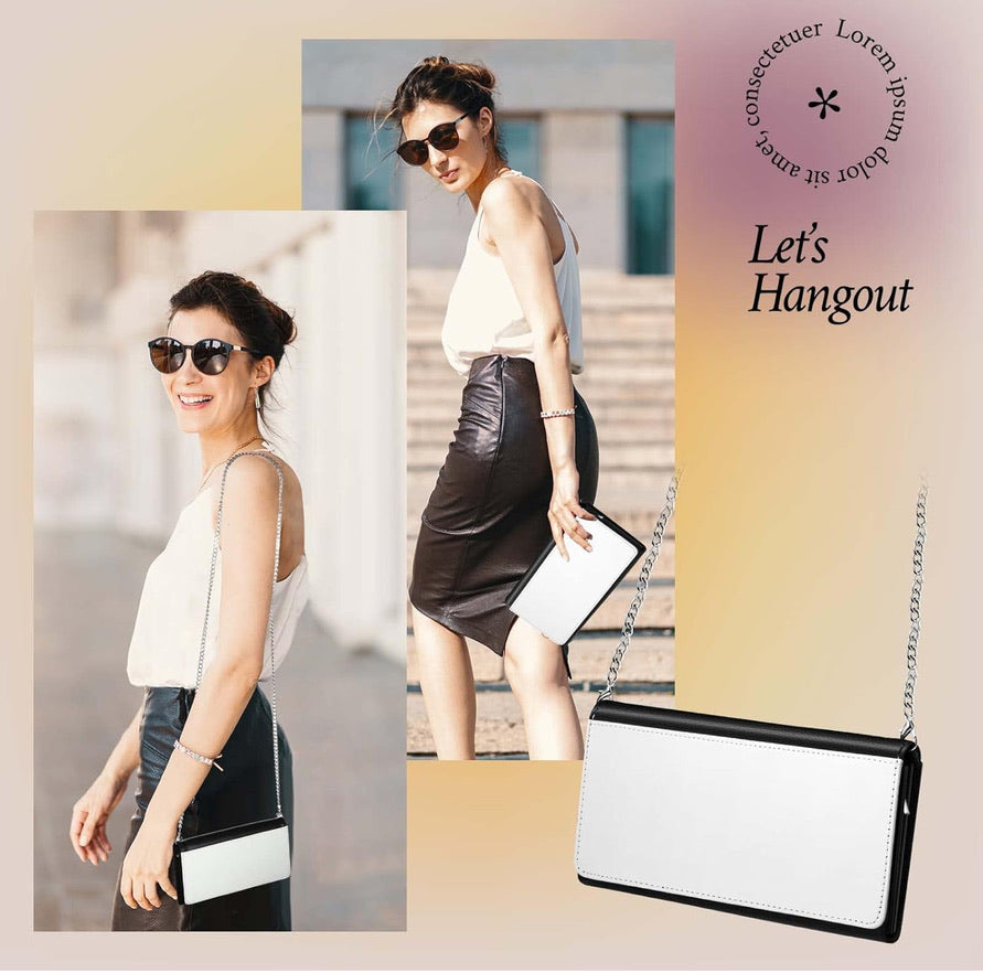Custom Design Wallet/Clutch purse with chain