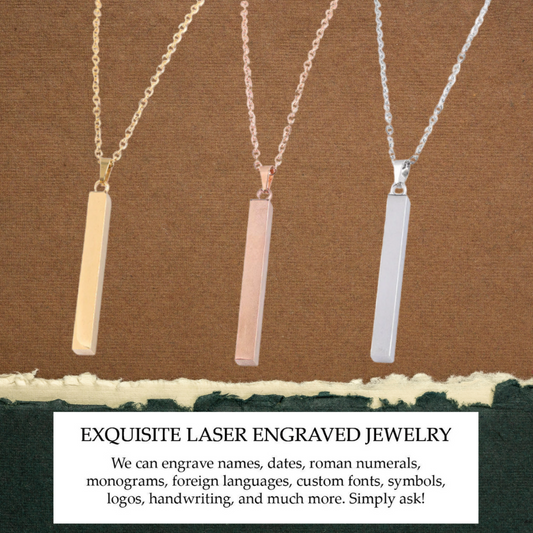 3D Vertical Bar Necklace