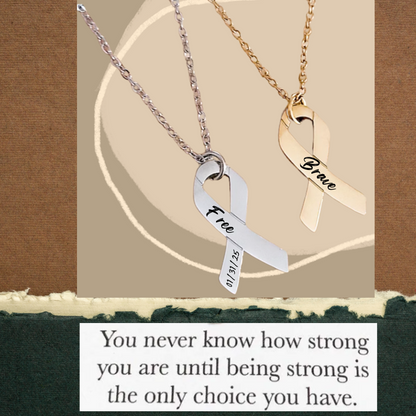 Cancer Awareness Ribbon Necklace