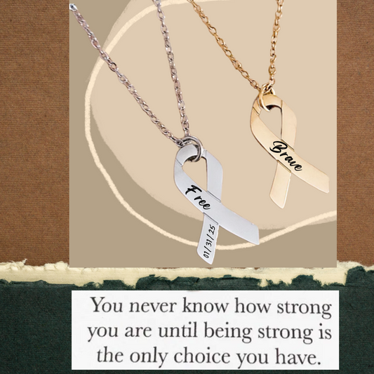 Cancer Awareness Ribbon Necklace
