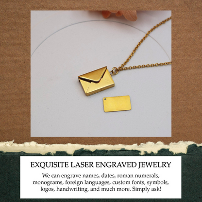 Secret Message Envelope Necklace