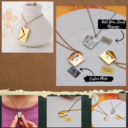 Secret Message Envelope Necklace