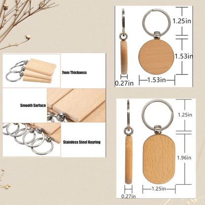 Engraved Wood keychains