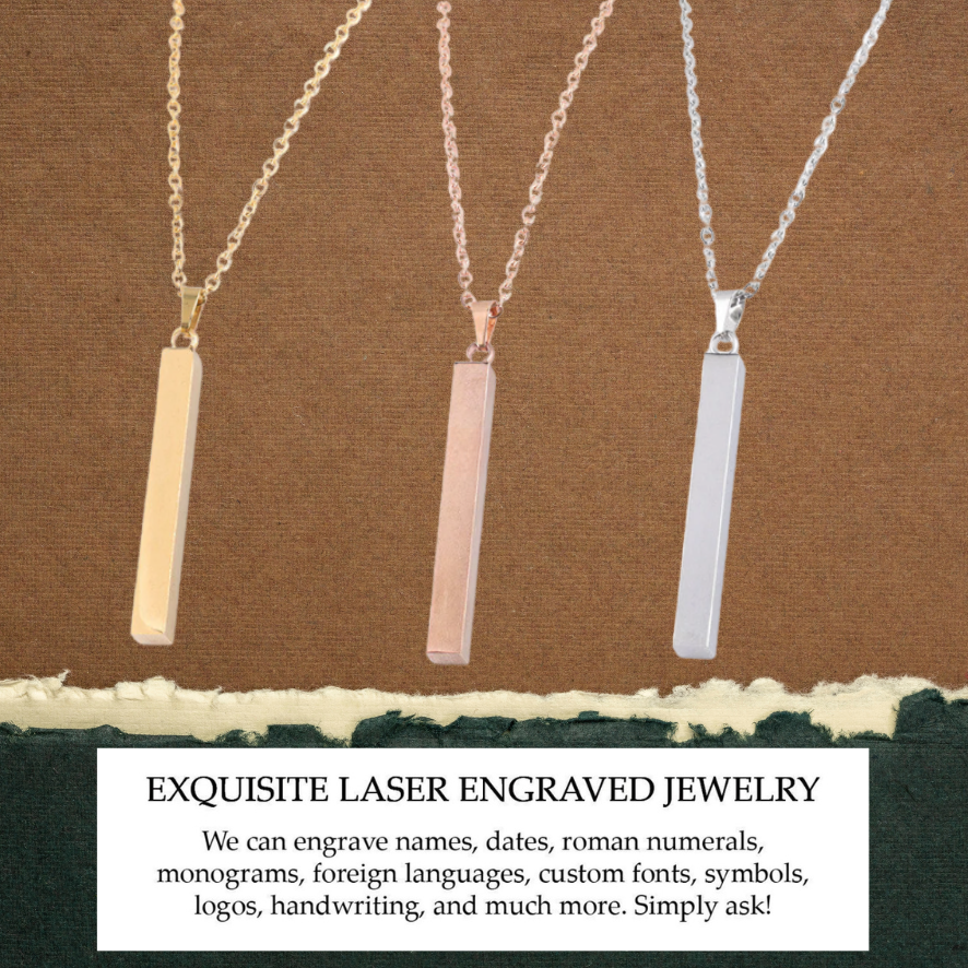 3D Vertical Bar Necklace