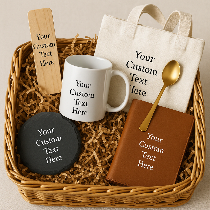Book Lover Gift Set (Bookmark, Mug, Slate Coaster, Stainless Steel Spoon, ToteBag, Journal )