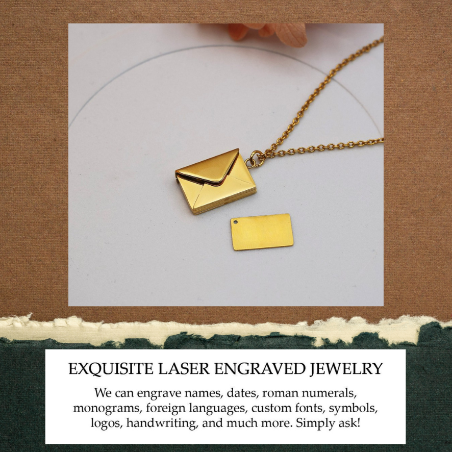 Secret Message Envelope Necklace